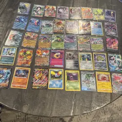 Pokemon TCG 40 Card Lot Contains EX V VMAX VSTAR IR Full Art - Image 1