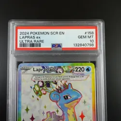 PSA 10 Lapras ex 158/142 Pokemon Stellar Crown Holo Full Art Graded Card - Image 2