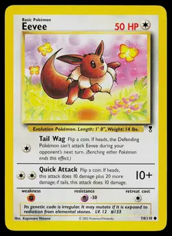 Pokemon Card - Eevee Legendary Collection 74/110 Common - Image 1