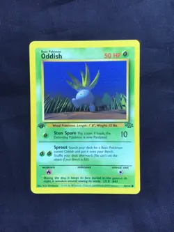 Pokemon Cards: Jungle 1st Edition Common: Oddish 58/64 - Image 1
