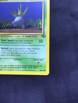 Pokemon Cards: Jungle 1st Edition Common: Oddish 58/64 - Image 4