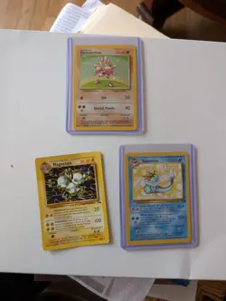 Hitmonchan 7/102 Base Set Unlimited Pokemon Card Game Holo Rare + 2 FREE CARDS - Image 1