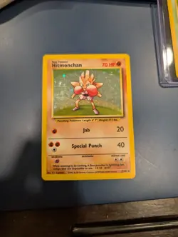 Hitmonchan 7/102 Base Set Unlimited Pokemon Card Game Holo Rare + 2 FREE CARDS - Image 2