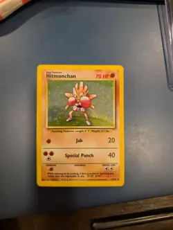 Hitmonchan 7/102 Base Set Unlimited Pokemon Card Game Holo Rare + 2 FREE CARDS - Image 5