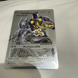 Thanos & Mewtwo GX Tag Team Silver Foil Fan Art Card Ho371 Soul Gem💥💥💥💥 - Image 1
