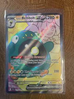 Iono's Bellibolt EX Holo-Pokemon TCG Card 172/159 SV Journey Together Ultra Rare - Image 1
