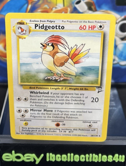 Vintage Pidgeotto 28/130 Rare Base Set 2 Pokemon Card WOTC 2000 N/M Free Ship - Image 1