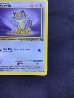 Pokemon Cards: Jungle 1st Edition Common: Meowth 56/64 - Image 4