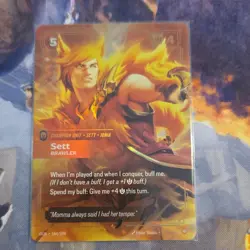 League of Legends Sett Brawler Champion Unit Card Foil OGN 164/298 - Image 1