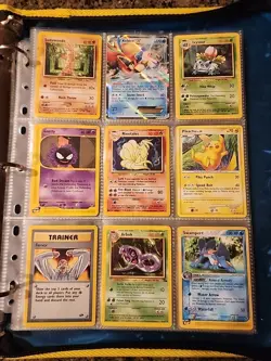 Pokemon Collection Binder Vintage Lot of Cards Holo Rares WoTC E-Reader EX Etc - Image 1