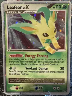 Pokemon TCG Leafeon LV.X Holo Rare Card Majestic Dawn 99/100 - Image 1