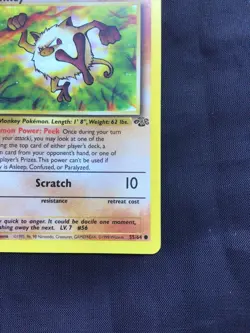 Pokemon Cards: Jungle 1st Edition Common: Mankey 55/64 - Image 4