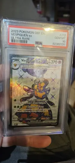 PSA 10 Pokemon 4 Bug Card Lot of 4 Lillies Ribombee Vepiquen Ex Crustle Joltil - Image 3