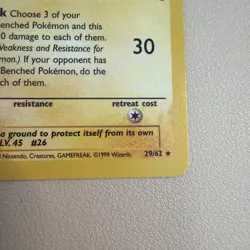 Raichu 29/62 Rare 1st Edition Fossil Pokemon Card vintage non holo - Image 3
