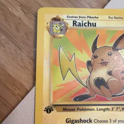 Raichu 29/62 Rare 1st Edition Fossil Pokemon Card vintage non holo - Image 5