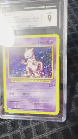 Pokemon Mewtwo Holo Card 2023 Blastoise/Suicune EX Deck CGC 9 - Image 2