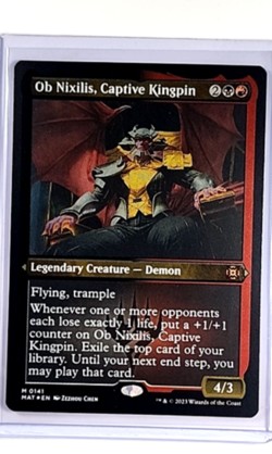 MTG Magic the Gathering MAT The Aftermath Foil Etched Ob Nixilis Captive Kingpin - Image 1