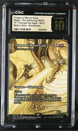 MTG Dragon Of Mount Gulg Borderless #12 Non Foil Final Fantasy CGC Pristine 10 - Image 1
