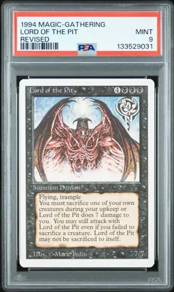 1994 MTG Magic The Gathering Revised Lord of the Pit - PSA 9 Mint - Image 1