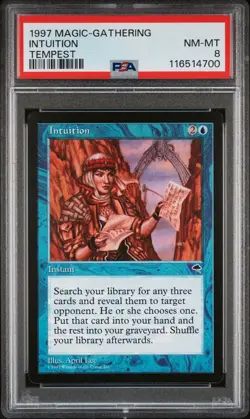 1997 MTG TEMPEST INTUITION PSA 8 - Image 1