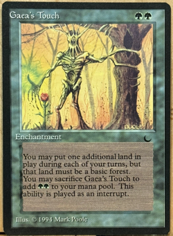 LIMITED EDITION The Dark Vintage MtG Gaea's Touch Unplayed NM - Image 1