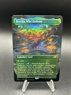 MTG Boseiju, Who Endures (412) (Borderless) (Foil) Kamigawa: Neon Dynasty - Image 1