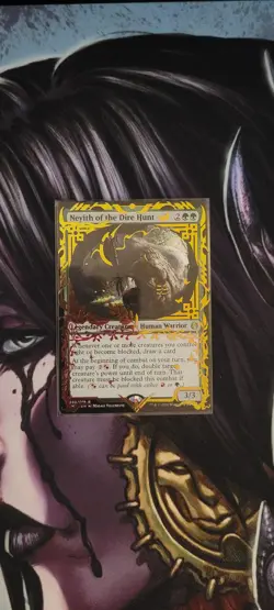 MTG ALTER: Neyith of the Dire Hunt, by LegacyMTG. Foil Etching Alter - Image 1