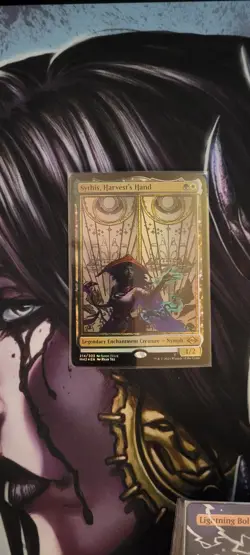 MTG ALTER: Sythis Harvest Hand, by Kevin Altered. Full art foil peel alter - Image 1