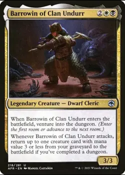 X 1 BARROWIN OF CLAN UNDURR NM Adventures in The Forgotten Realms MTG Magic - Image 1