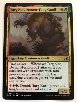 MTG Adventures In The Forgotten Realms Targ Nar, Demon-Fang Gnoll 234/281 NM - Image 1