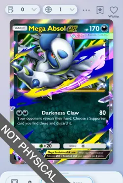 Pokemon TCG POCKET - Mega-Absol EX 4💎, Mega Rising, English - Image 1