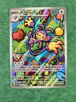 Pokemon Card Ambipom 107/094 Phantasmal Flames Illustration Rare NM - Image 1