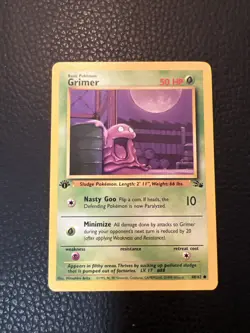 ## Grimer Fossil Set 48/62 1st Edition Unlimited Common 1999 Pokemon TCG LP - Image 1