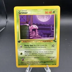 Pokemon TCG Cards 1st Edition Grimer 48/62 Fossil LP - Image 1