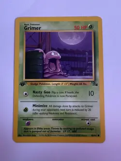 Grimer 1ST EDITION 48/62 Fossil 1999 Regular Pokemon TCG - Image 1