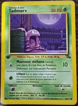 Pokemon Card No.48/62 Tadmorv (Grimer) 1st Edition French Fossil Set N/M - Image 1