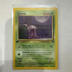 1st Edition Grimer 48/62 Fossil Common WoTC Pokemon 1999 LP - Image 1