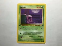 Grimer 1st First Edition Pokemon Card 48/62 Fossil Common English Near Mint - Image 1