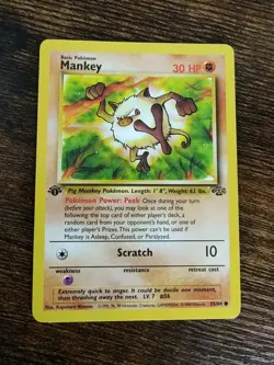 Pokemon Jungle 1st Edition Mankey 55/64 Non Holo - Image 1