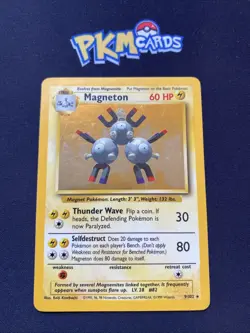 Pokemon TCG Magneton Base Set 9/102 Holo Rare MP. - Image 1