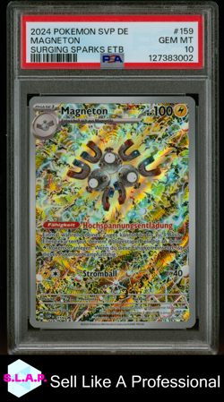 MAGNETON POKEMON SVP SURGING SPARKS ETB DE 2024 #159 PSA 10 - Image 1