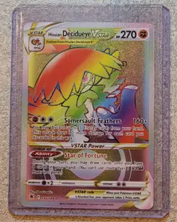 Pokemon Hisuian Decidueye VSTAR 195/189 Rainbow Rare Astral Radiance - Image 1