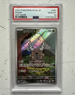 Pinsir 067/066 AR Japanese Pokemon Scarlet & Violet - Crimson Haze sv5a PSA 10 - Image 1