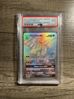 2017 Pokemon Sun & Moon Burning Shadows 135/147 FA Machamp GX PSA 9 - Image 1