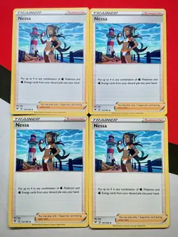 x4 Nessa 157/185 SWSH04: Vivid Voltage Pokemon TCG Playset NM/M - Image 1