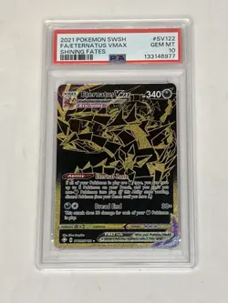 2021 Pokemon SWSH Shining Fates Full Art Eternatus VMAX #SV122 Gem Mint PSA 10 - Image 1