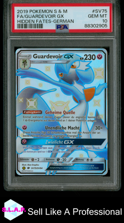 FA/GUARDEVOIR GX POKEMON SV75 2019 HIDDEN FATES - GERMAN PSA 10 - Image 1