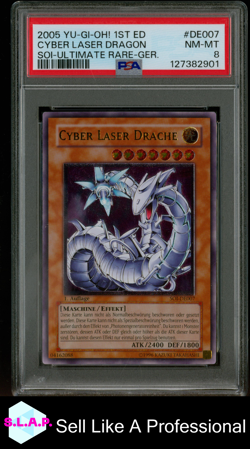 CYBER LASER DRAGON YU-GI-OH 1ST ED SOI-ULTI-GER 2005 #007 PSA 8 - Image 1