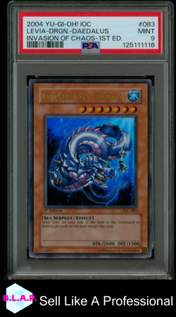 LEVIA-DRGN.-DAEDALUS YU-GI-OH! IOC INVASION OF CHAOS-1ST ED. EN 2004 #083 PSA 9 - Image 1