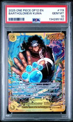 2025 ONE PIECE OP12-LEGACY OF THE MASTER #119 BARTHOLOMEW KUMA PSA 10 - Image 1